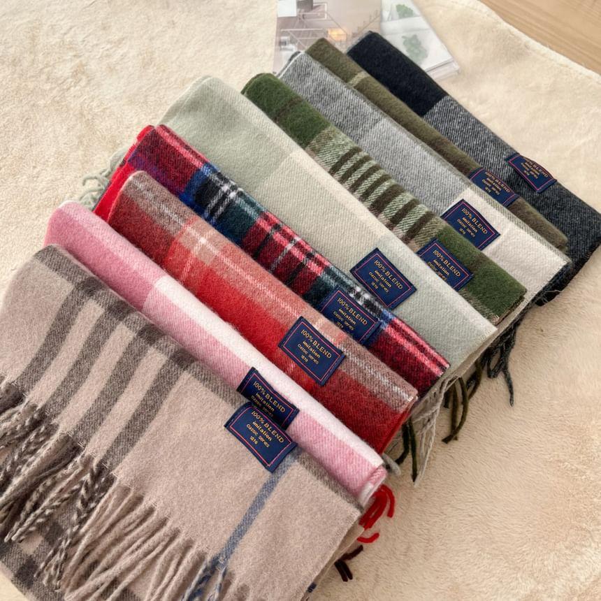 Plaid Fringe Scarf Product Image