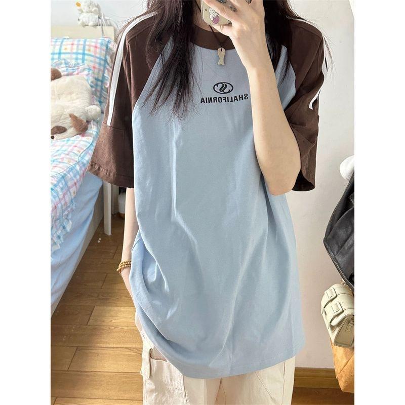 Short Sleeve Round Neck Printed Loose T-Shirt Product Image