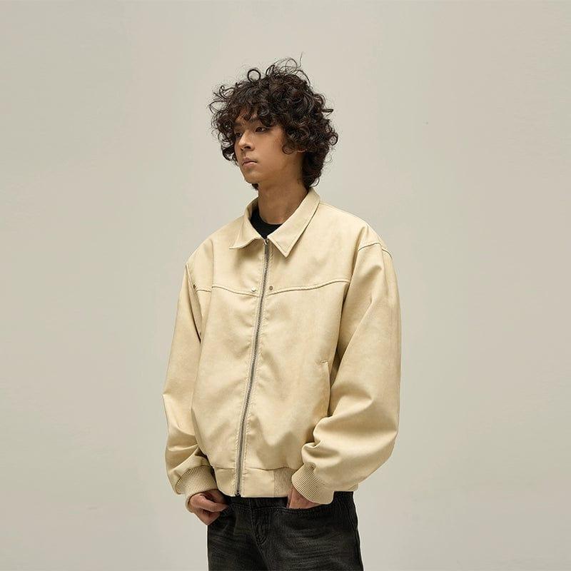RT No. 10042 LEATHER ZIP-UP JK Product Image