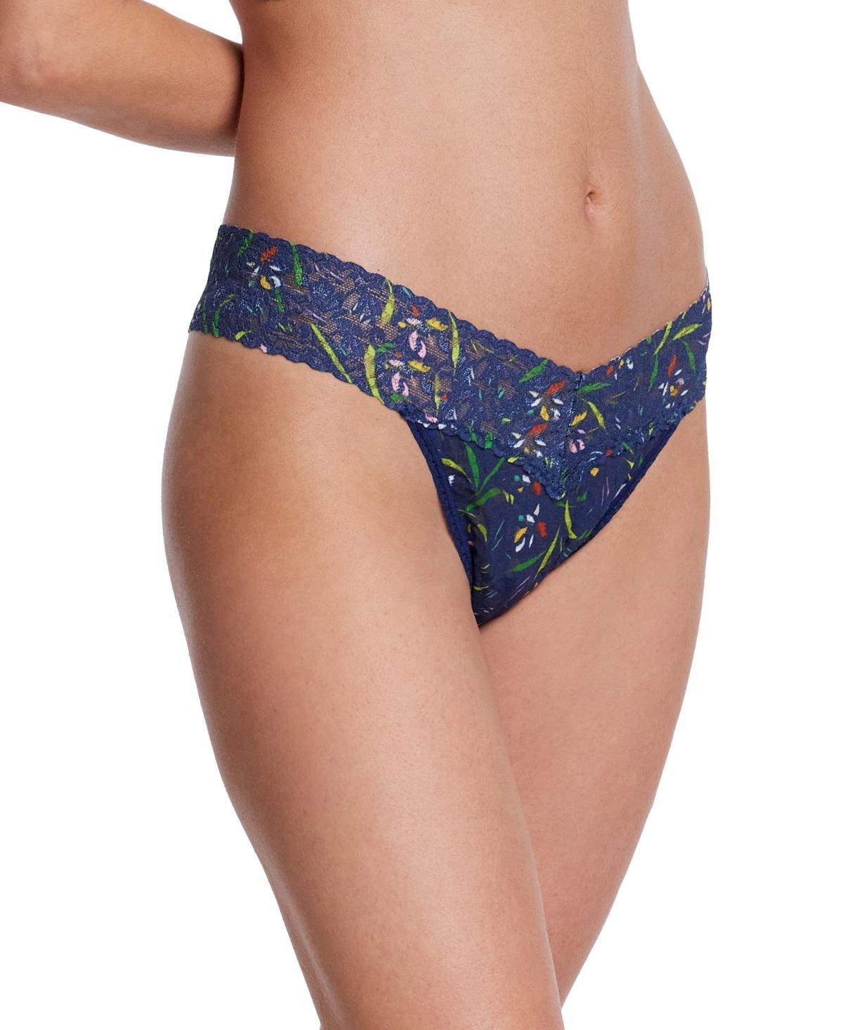 Printed Original-Rise Signature Lace Thong Product Image