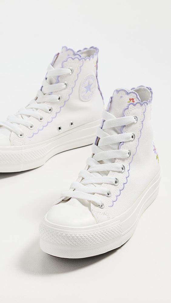Converse Chuck Taylor All Star Lift Platform Embroidered Flowers Sneakers | Shopbop Product Image