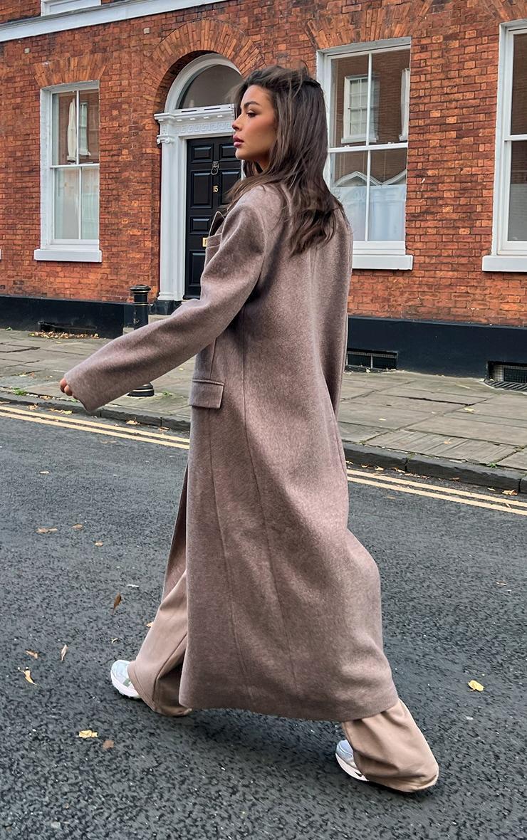  Mushroom Double Breasted Oversized Structured Coat Product Image