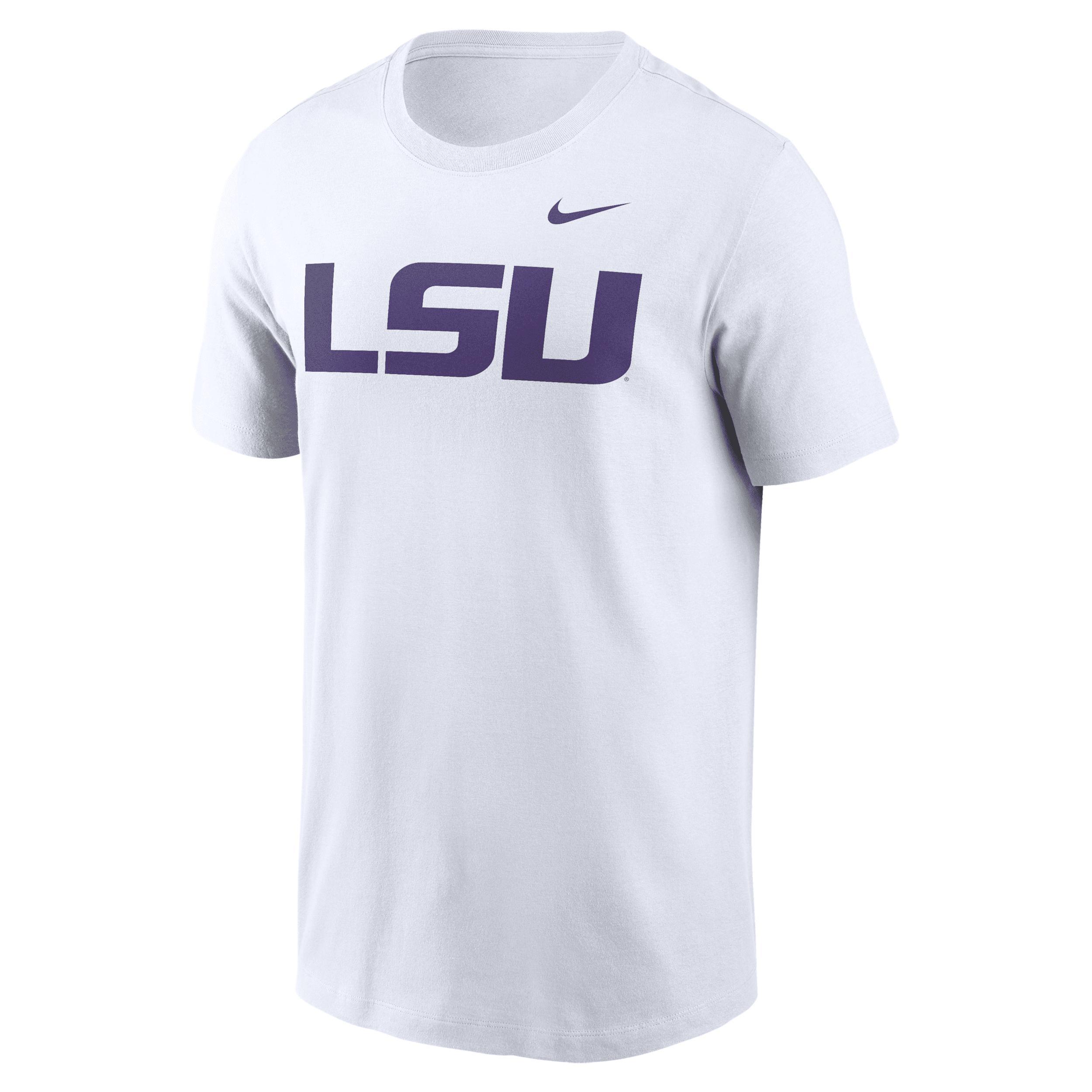Men's Nike White LSU Tigers Primetime Evergreen Logo T-Shirt, Size: XL Product Image