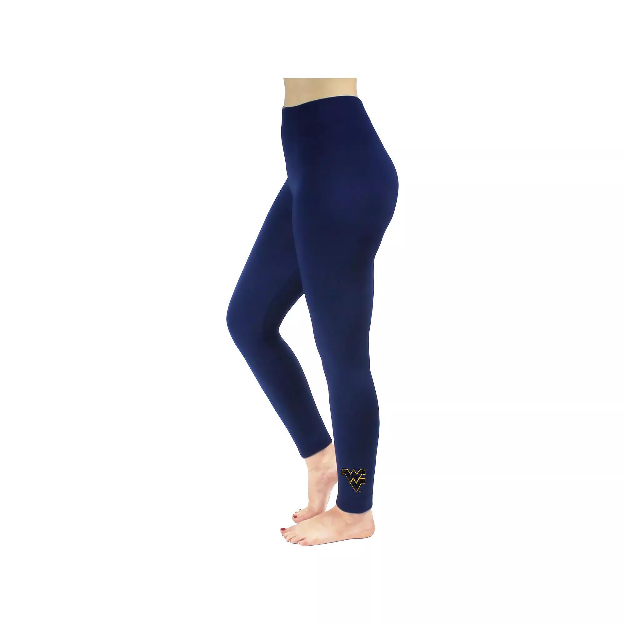 Women's ZooZatz Navy West Virginia Mountaineers Fleece Leggings, Size: Large/XL, Blue Product Image