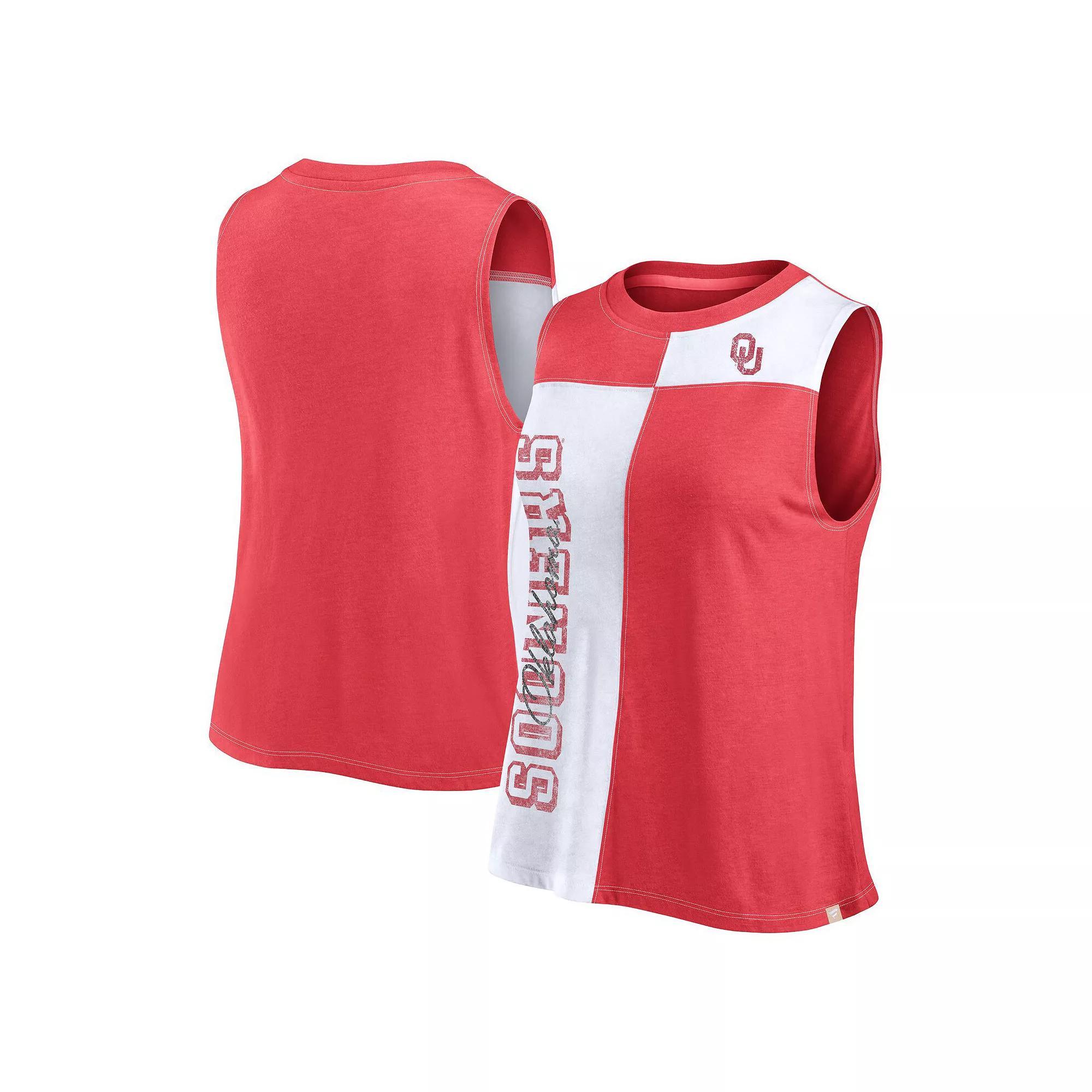 Women's Fanatics Maroon/White Texas A&M Aggies Colorblock High Neck Tank Top, Size: Small, Red Product Image