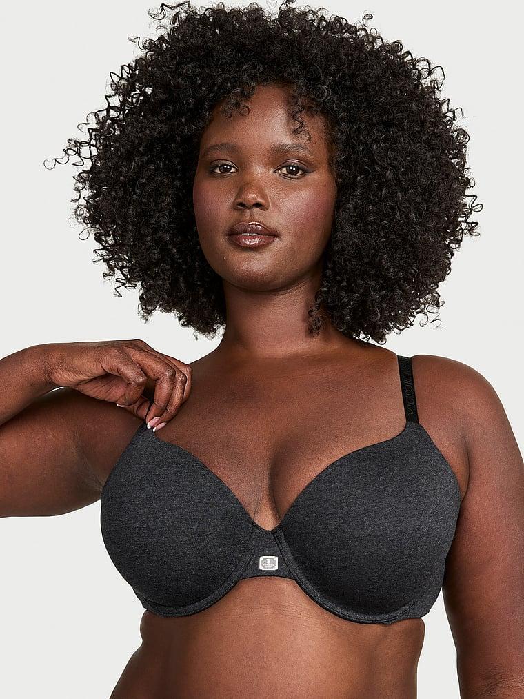 Cotton Logo Hardware Lightly Lined Full-Coverage Bra Product Image