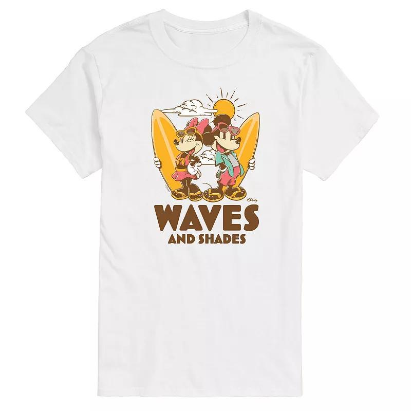 Disneys Mickey & Minnie Mouse Mens Waves And Shades Graphic Tee Product Image
