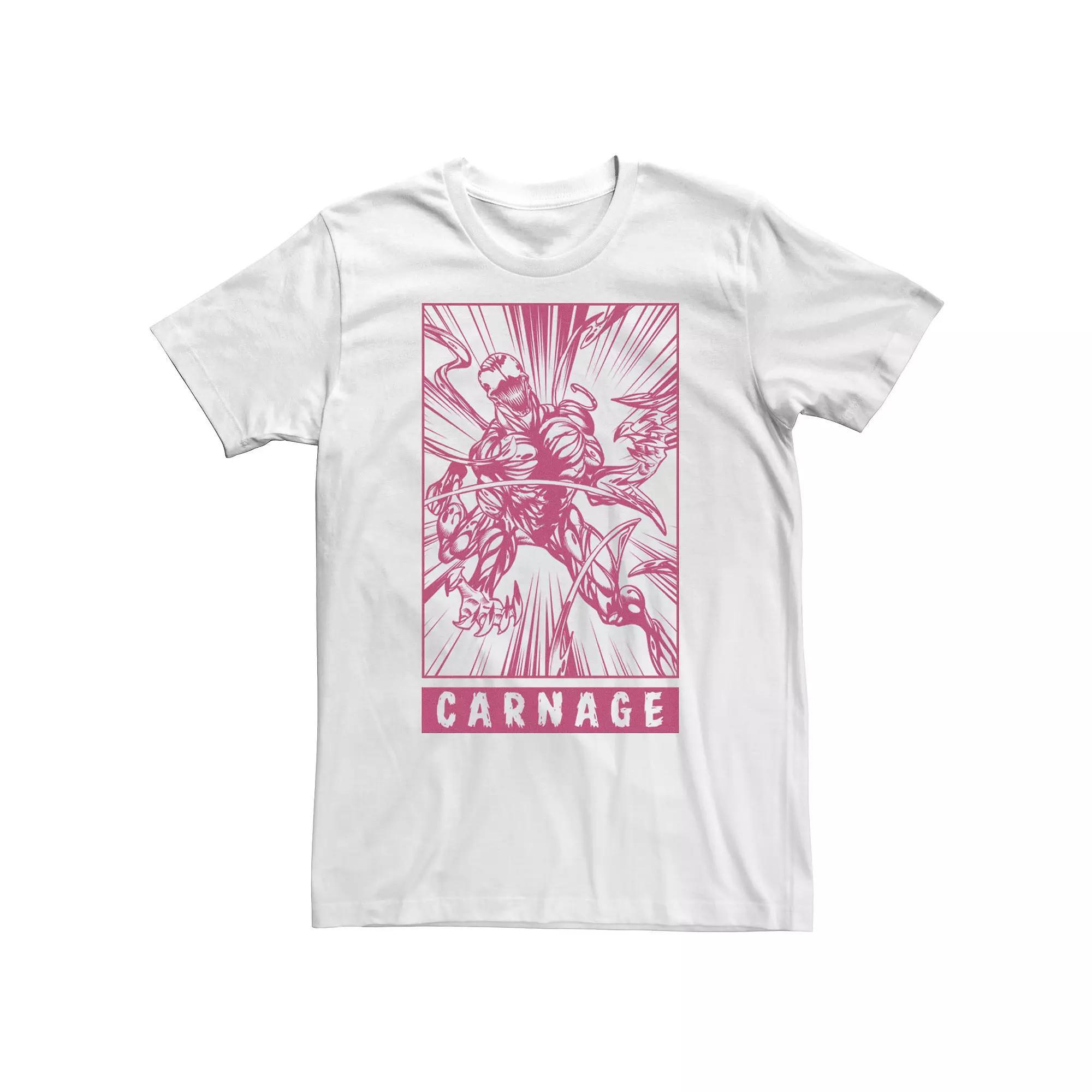 Big & Tall Marvel Venom Carnage Symbiote Comic Tee, Men's, Size: 3XL, White Product Image