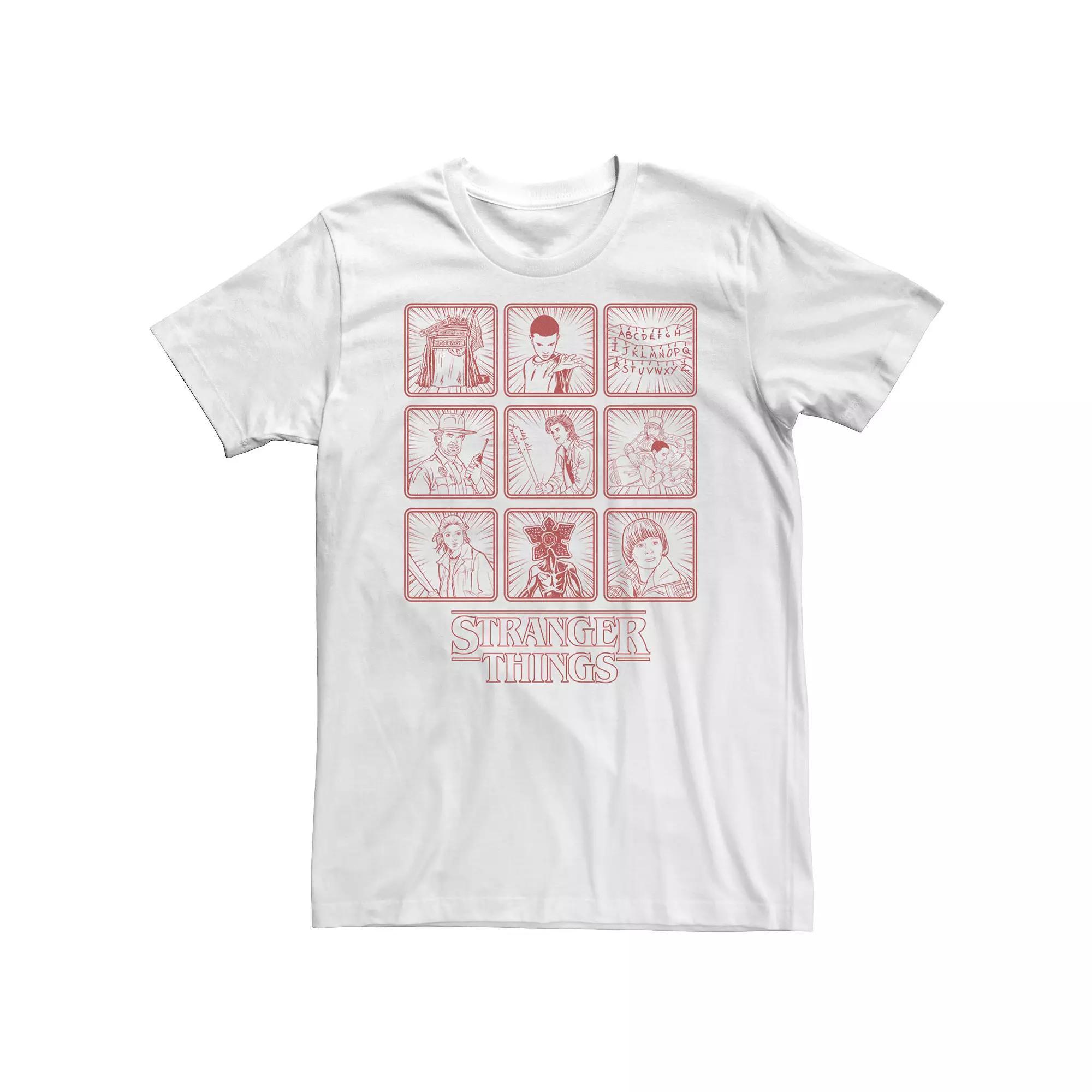 Big & Tall Netflix Stranger Things Red Line Art Box Up Tee, Men's, Size: 4XLT, White Product Image