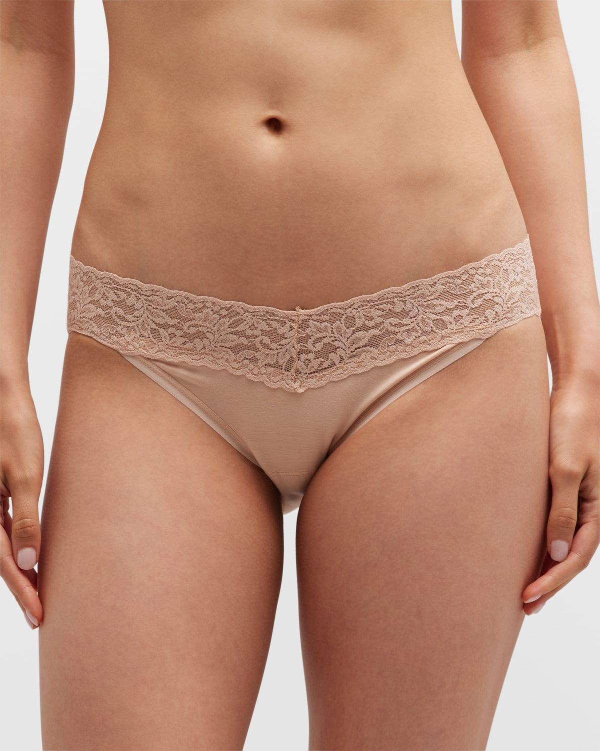 Signature Lace Organic Cotton V-Kini Panties Product Image