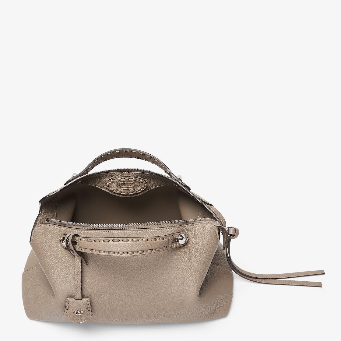 By The Way Selleria LargeDove gray Selleria bag with 200 hand-sewn topstitches Product Image