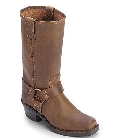 Tall Leather Harness Biker Boots Product Image