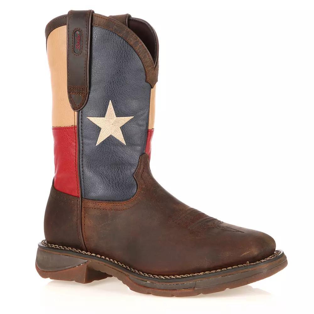 Durango Rebel Texas Flag Men's Steel-Toe Western Boots, Size: 11 Wide, Multi Product Image