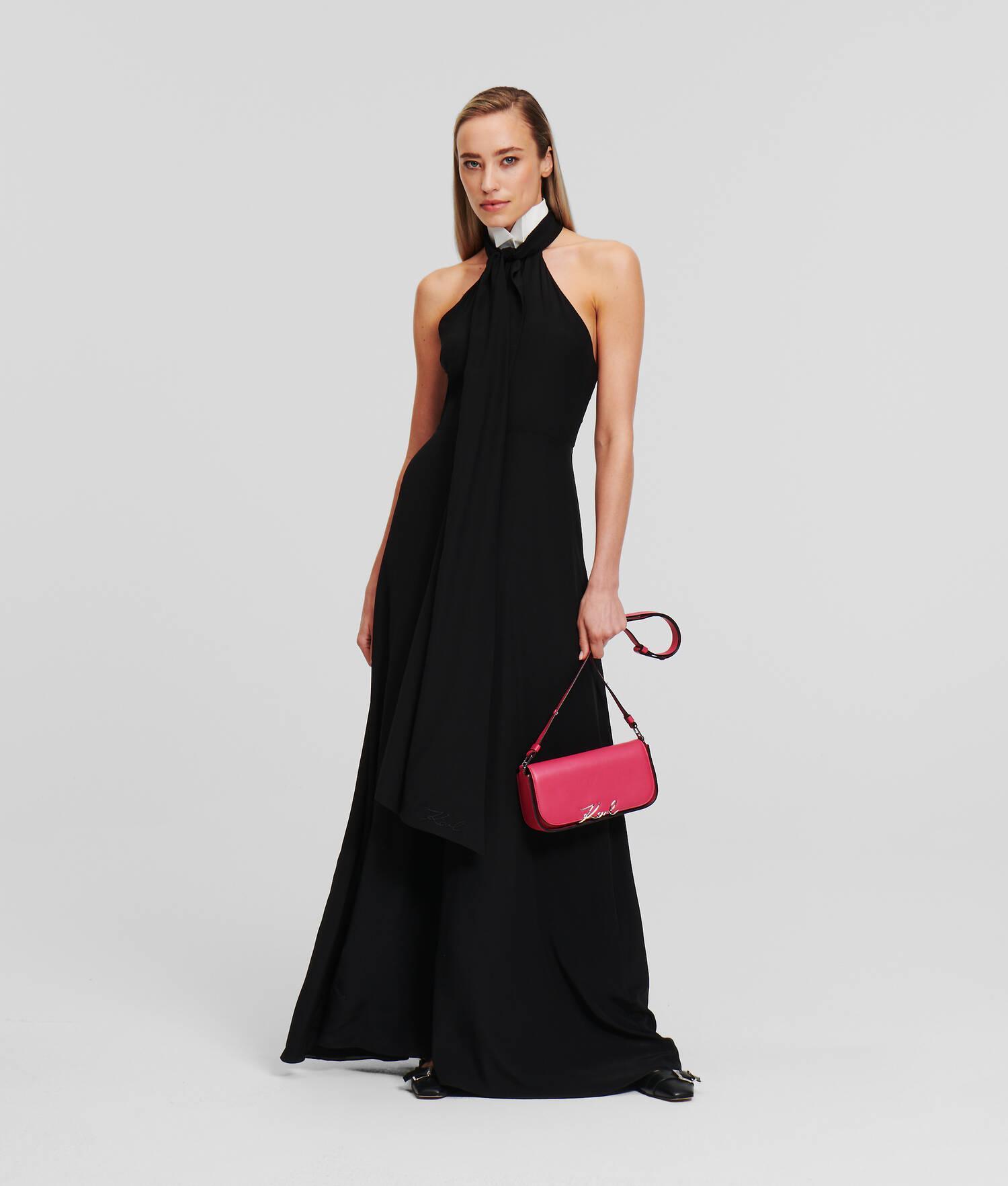 COLLAR AND BOWTIE MAXI DRESS Product Image