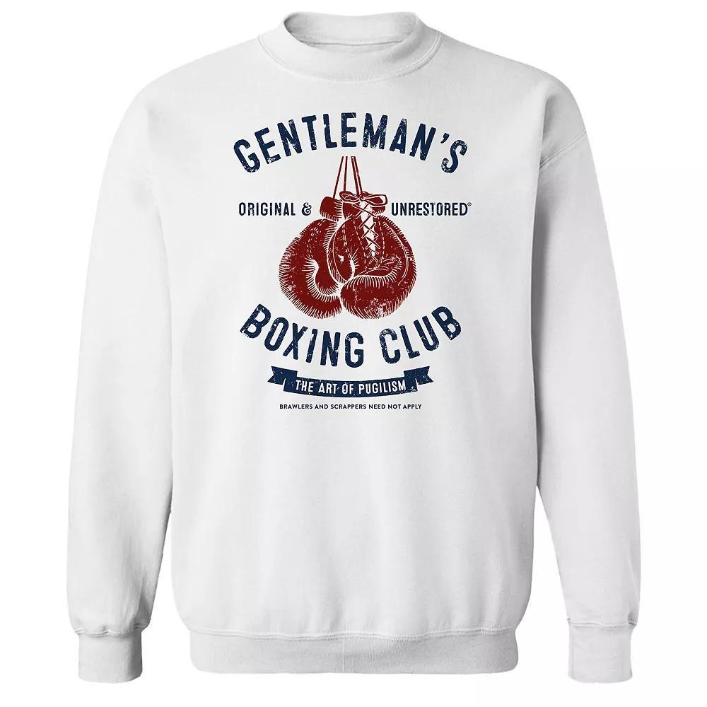 Men's Original & Unrestored Pugilism Fleece Graphic Sweatshirt, Size: Large, White Product Image