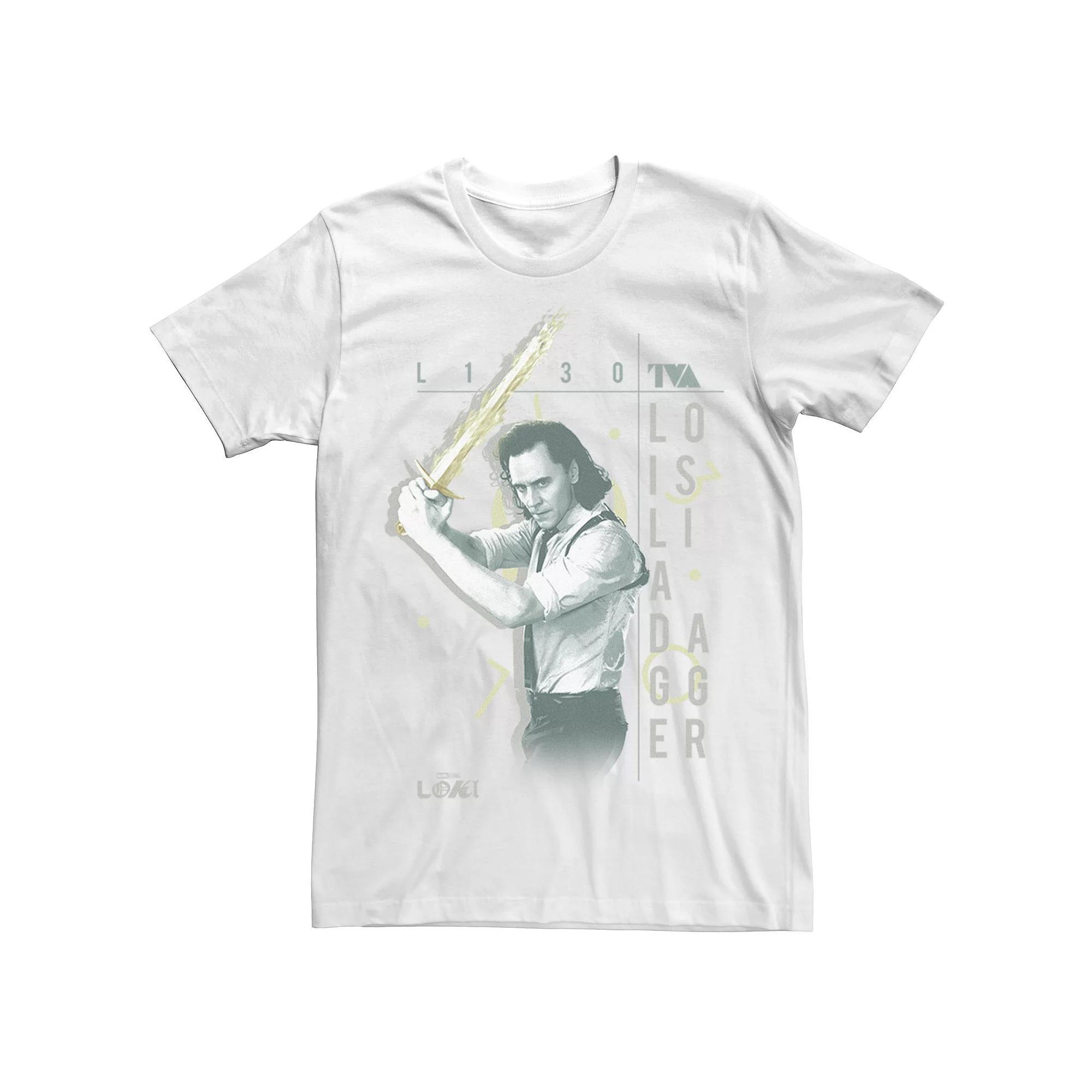Men's Marvel Loki Battle Pose Portrait Tee, Boy's, Size: XL, White Product Image