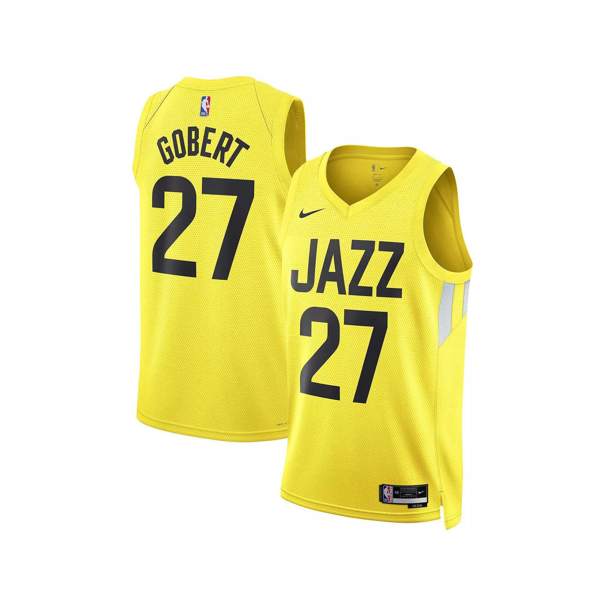 Unisex Nike Rudy Gobert Gold Utah Jazz Swingman Jersey - Icon Edition, Men's, Size: 2XL, Jaz Gold Product Image