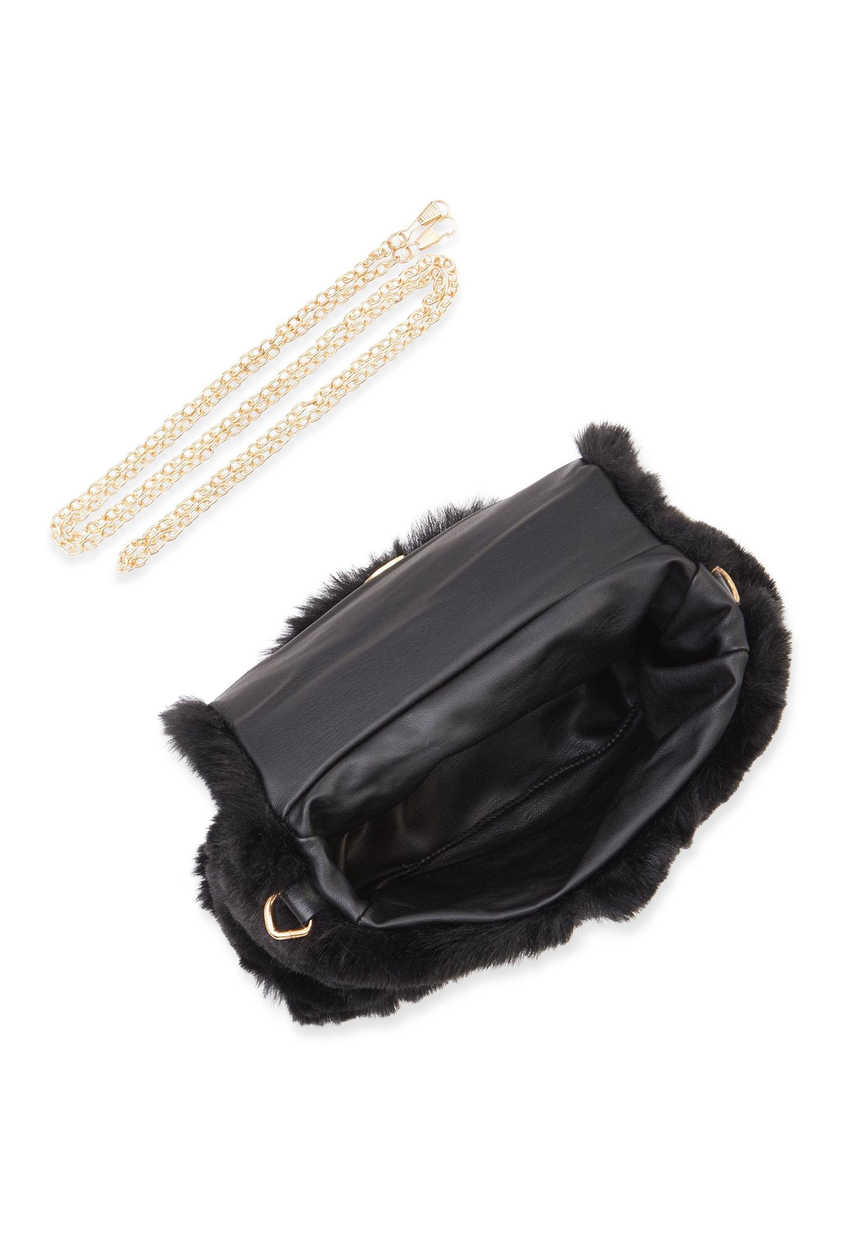 Faux Fur Convertible Handbag Female Product Image