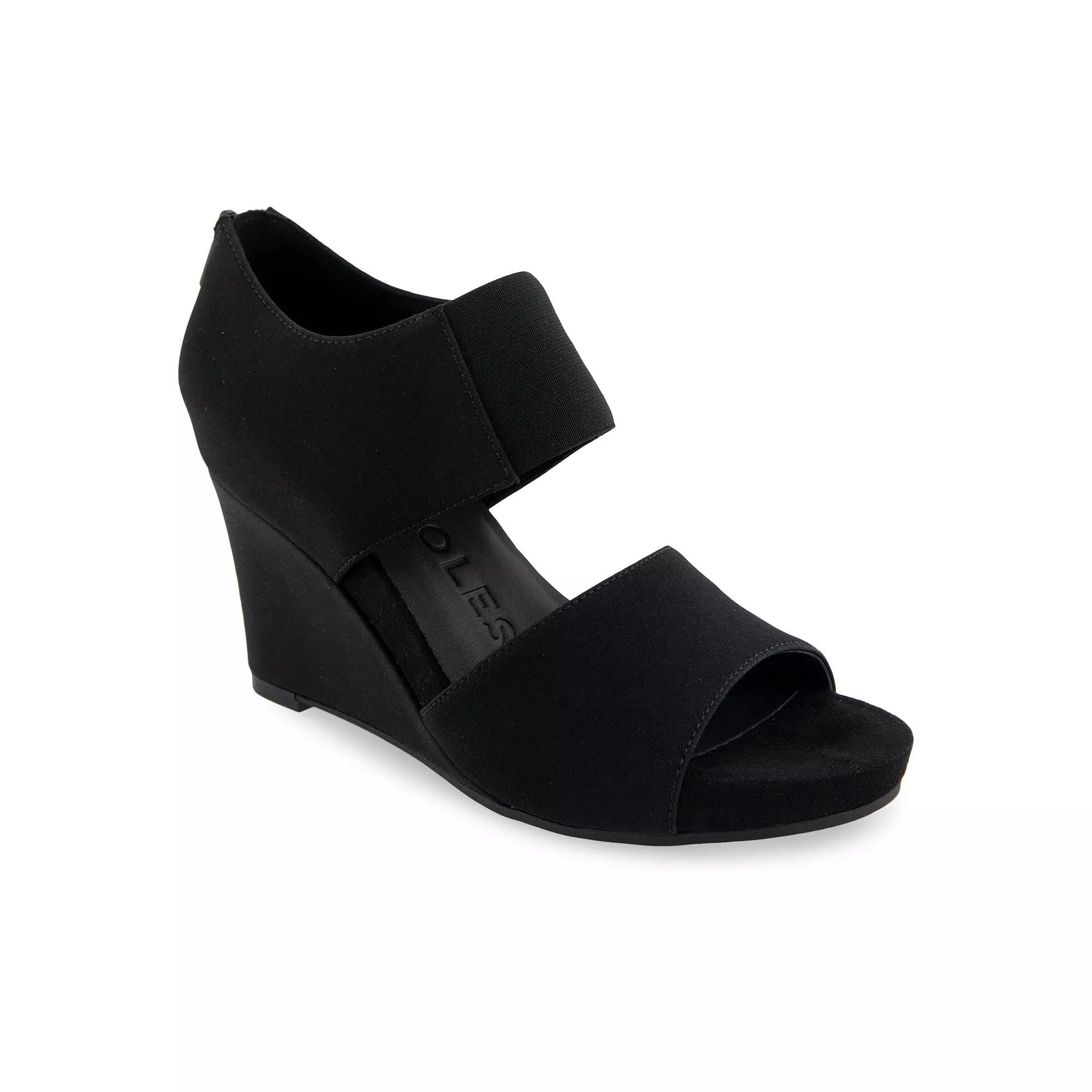 Aerosoles Purdy Women's Dress Wedge Heels, Size: 9, Black Stretch Product Image