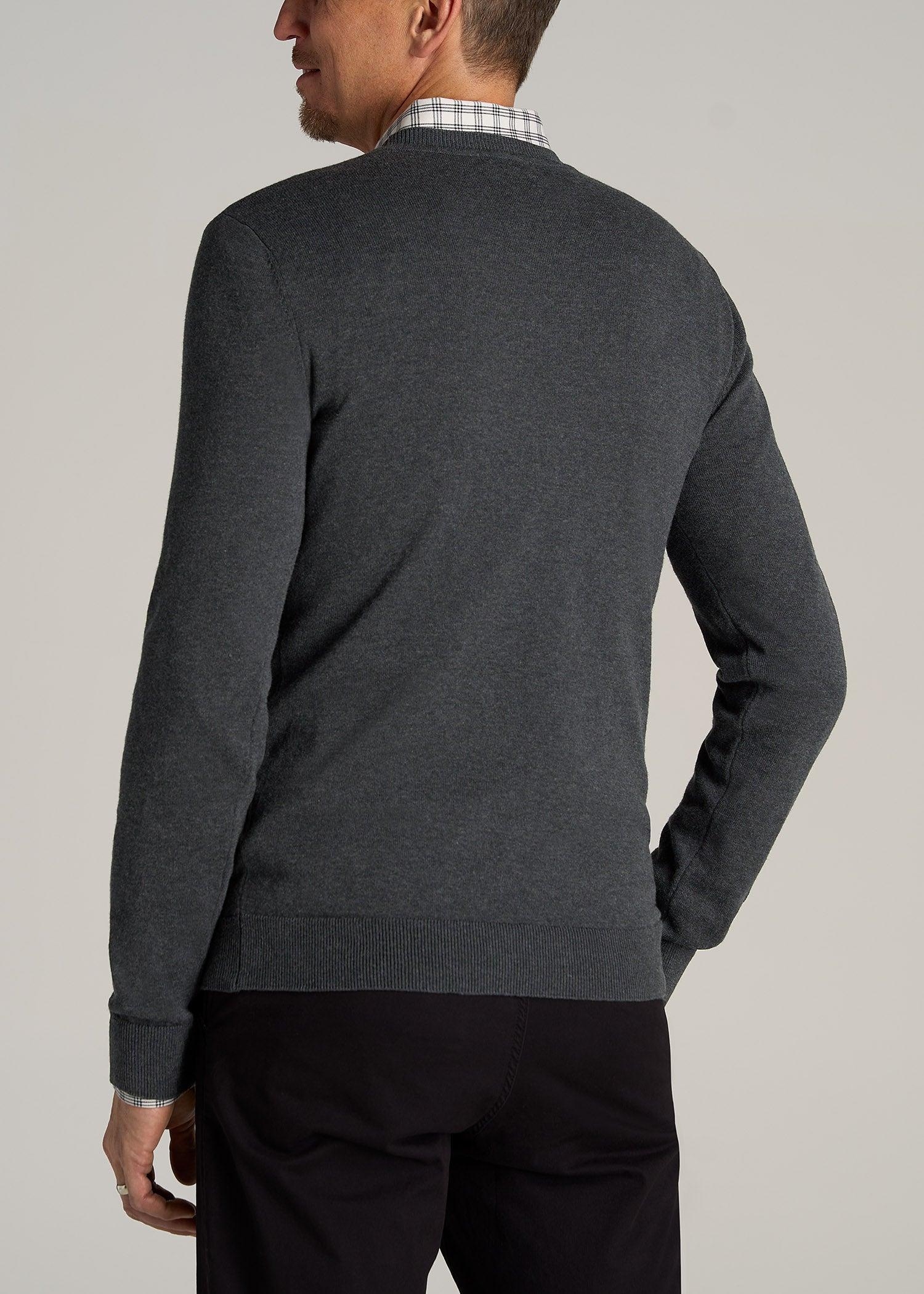 Everyday Crewneck Tall Men's Sweater in Charcoal Mix Product Image