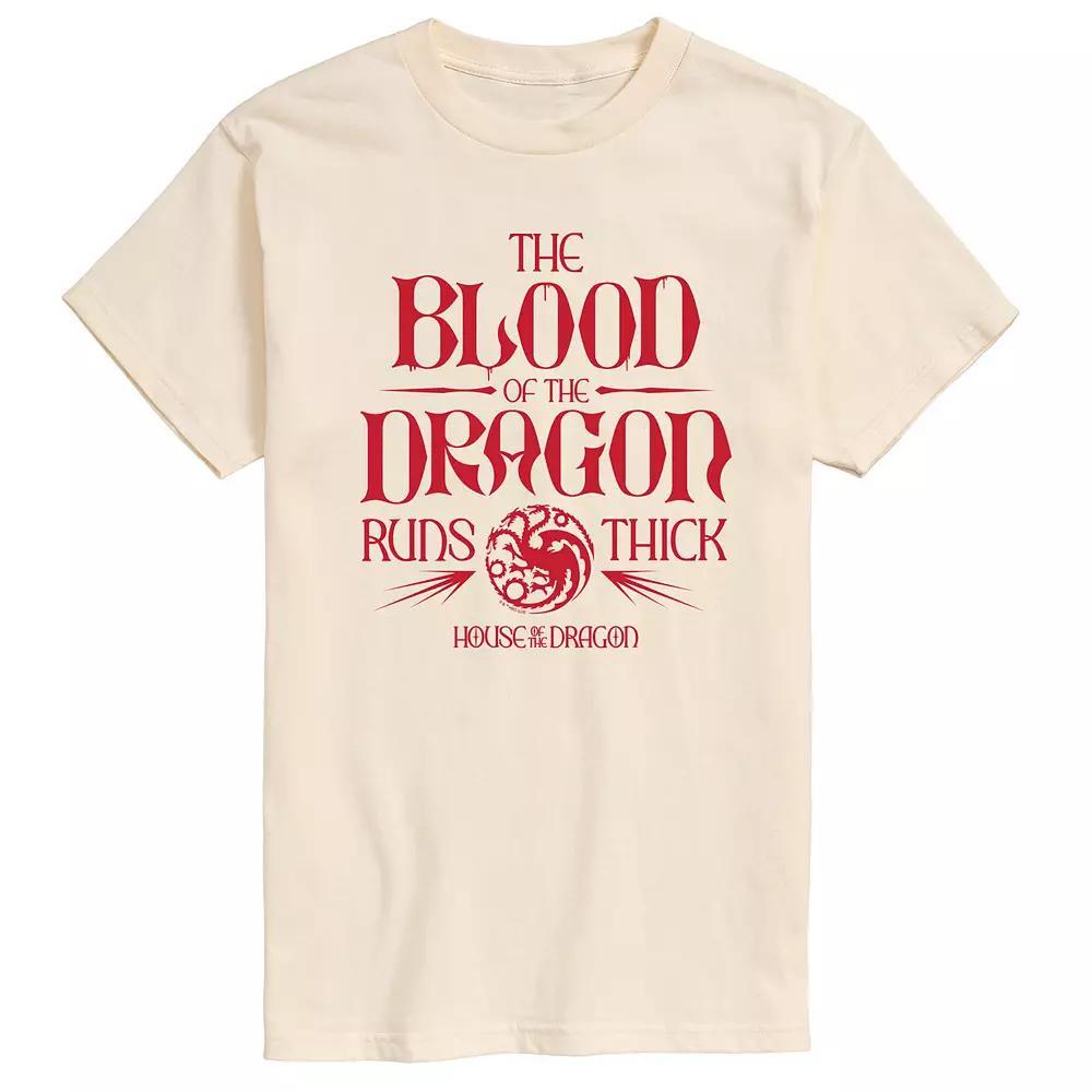 Mens House Of The Dragon Blood Of Dragon Graphic Tee Ivory Product Image
