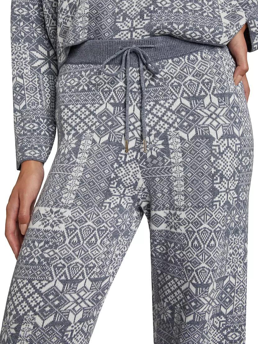 Patchwork Jacquard Knit Pants Product Image