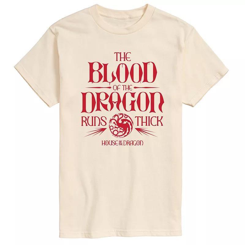 Mens House Of The Dragon Blood Of Dragon Graphic Tee Ivory Product Image