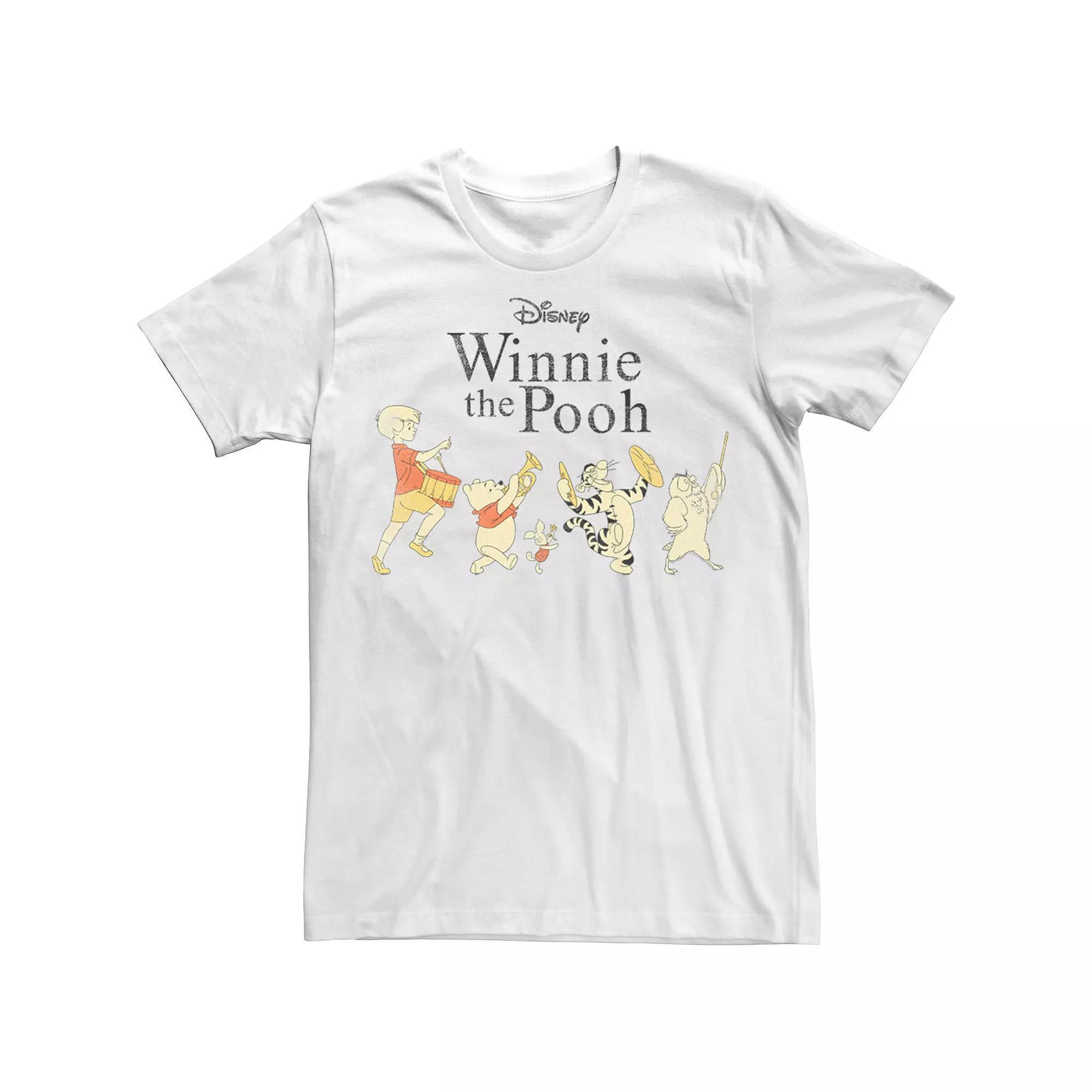 Disney's Winnie The Pooh Character Lineup Men's Tee, Size: XL, White Product Image