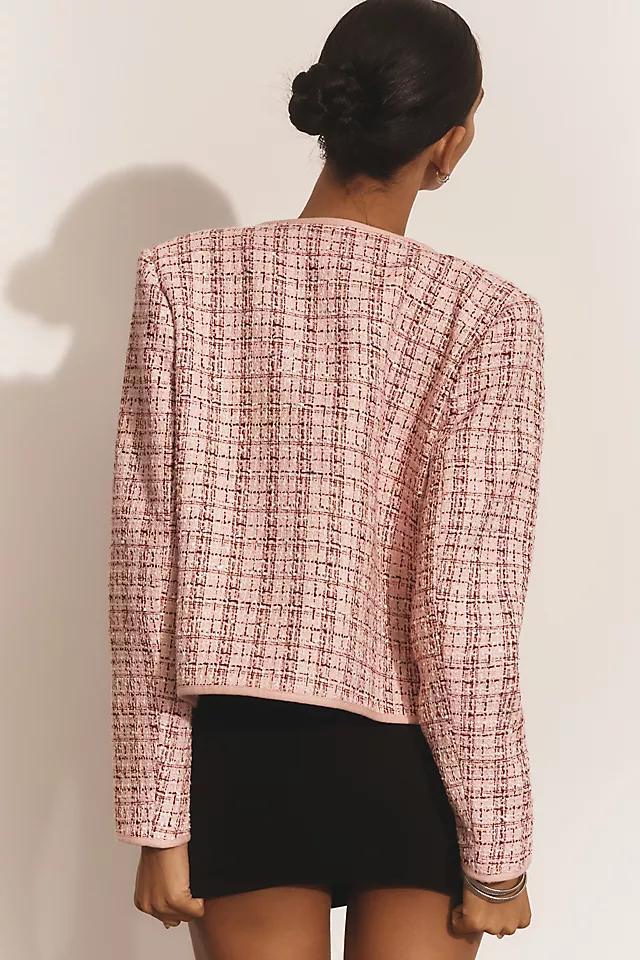By Anthropologie Hooded Dickie Tweed Jacket Product Image