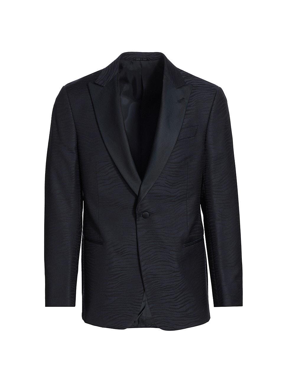Mens Patterned Wool-Blend Dinner Jacket Product Image