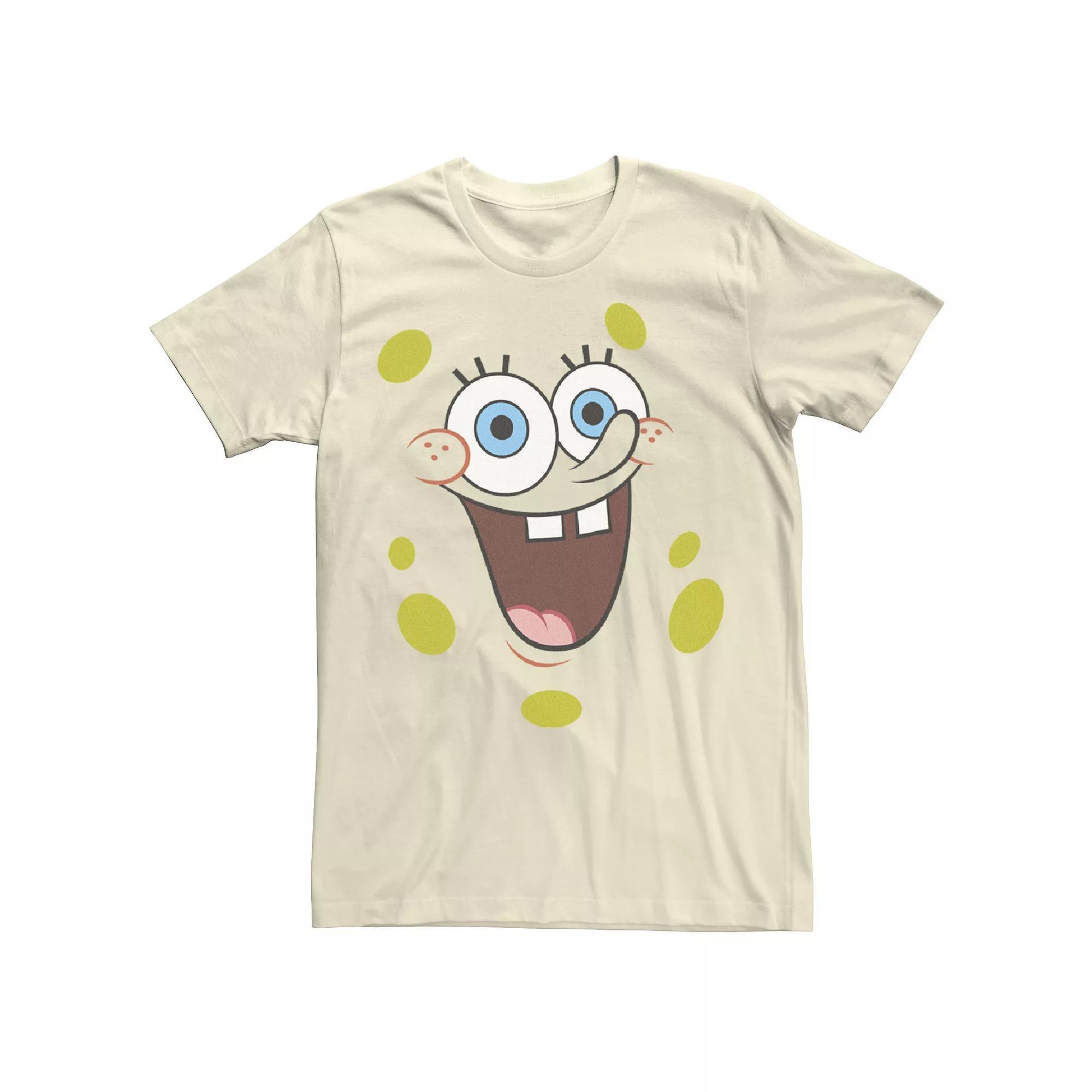 Men's Nickelodeon SpongeBob SquarePants Face Portrait Graphic Tee, Size: Medium, Natural Product Image