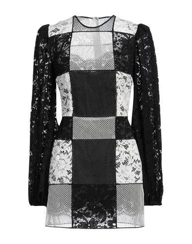 DOLCE & GABBANA Woman Mini Dress Black Size 14 Cotton, Polyamide, Viscose, Polyester Product Image