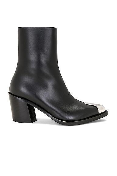 Alexander McQueen Leather Boot in Black Product Image