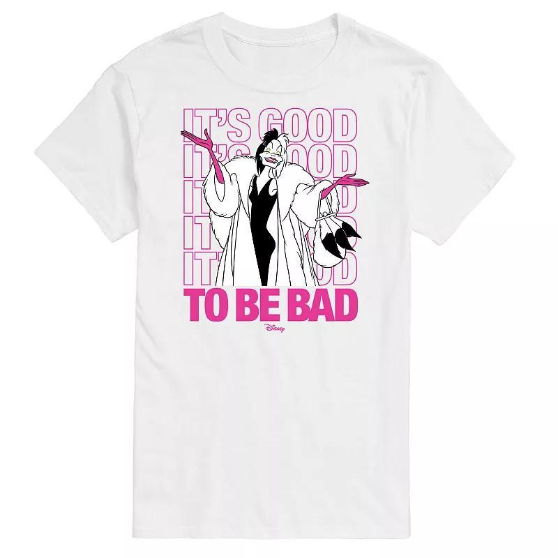 Disneys Villians Big & Tall Be Bad Graphic Tee, Mens Blue Product Image