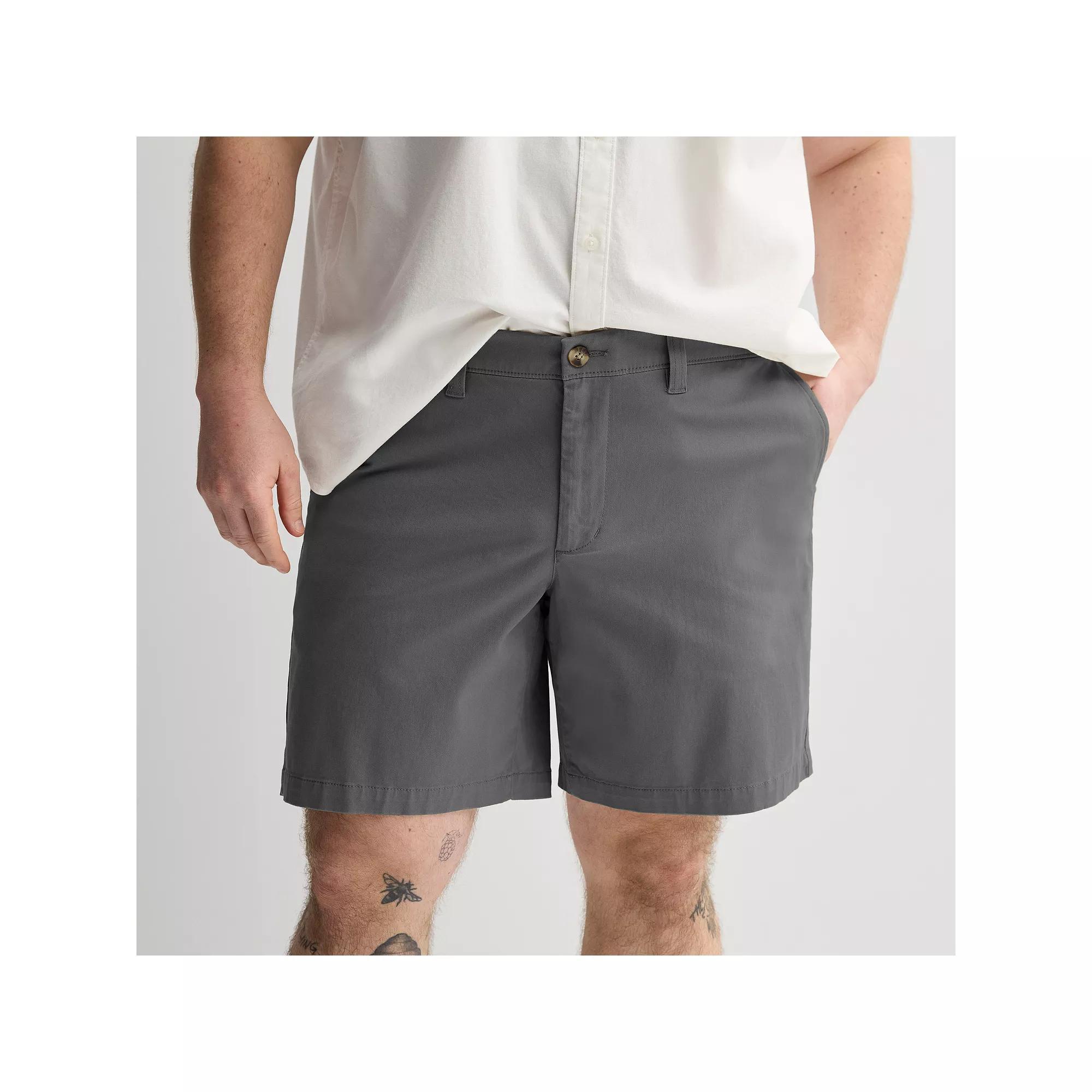 Big & Tall Sonoma Goods For Life® Below-the-Knee Flexwear Flat Front Shorts, Men's, Size: 48, Magnet Product Image