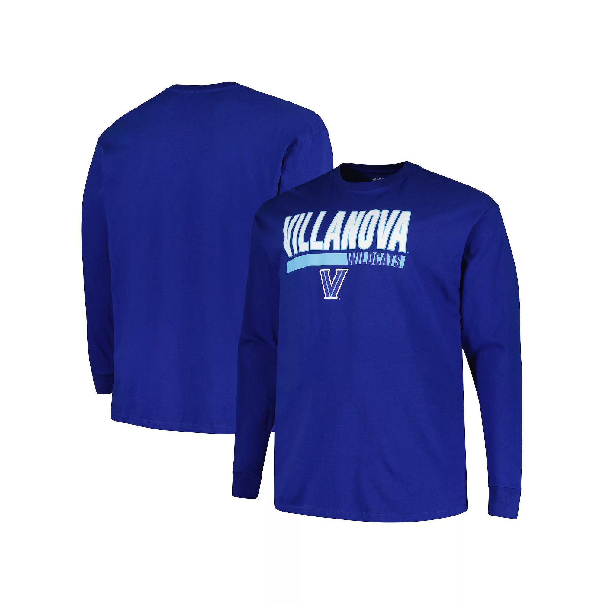 Men's Profile Royal Villanova Wildcats Big & Tall Two-Hit Long Sleeve T-Shirt, Size: 5XB, Blue Product Image