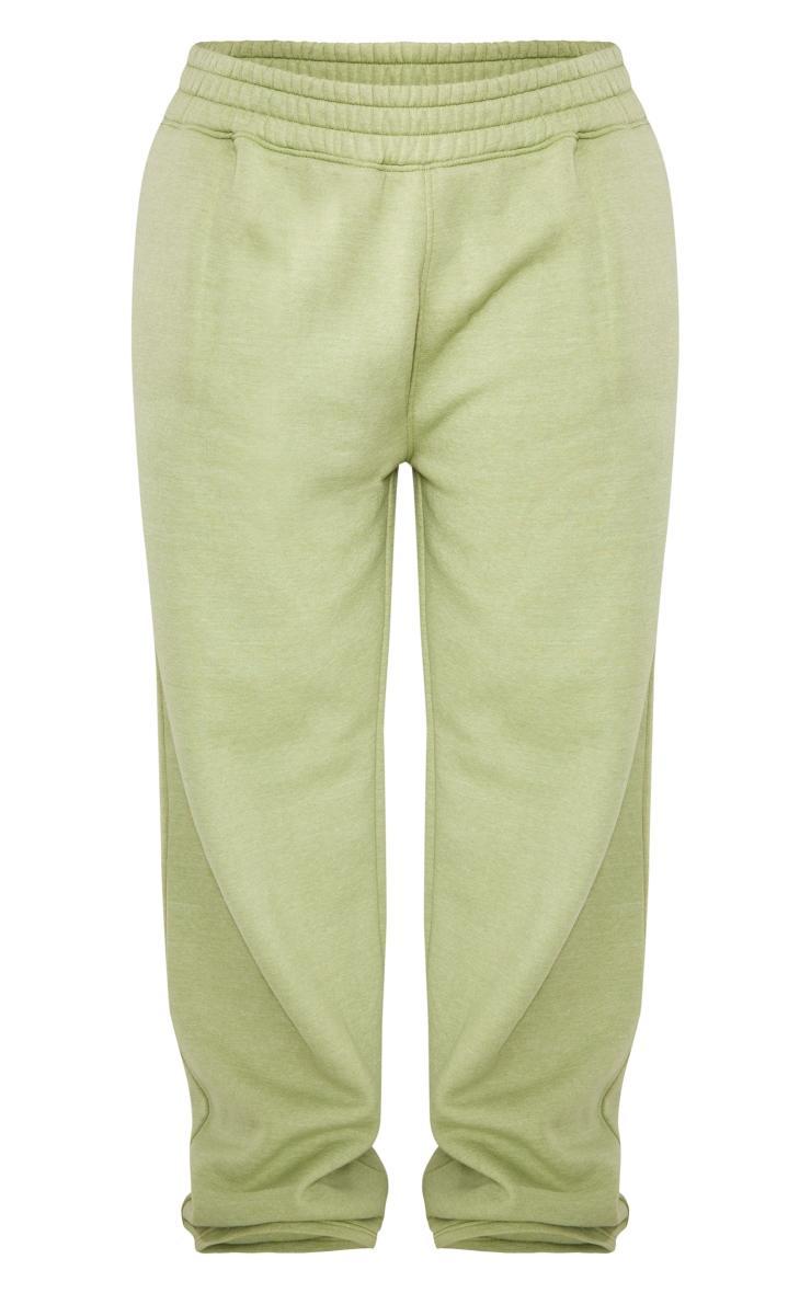 PRETTYLITTLETHING Shape Khaki Washed Wide Leg Sweatpants Product Image