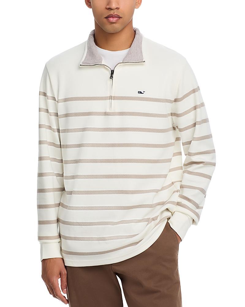 Vineyard Vines Breton Striped Quarter Zip Sweater Product Image