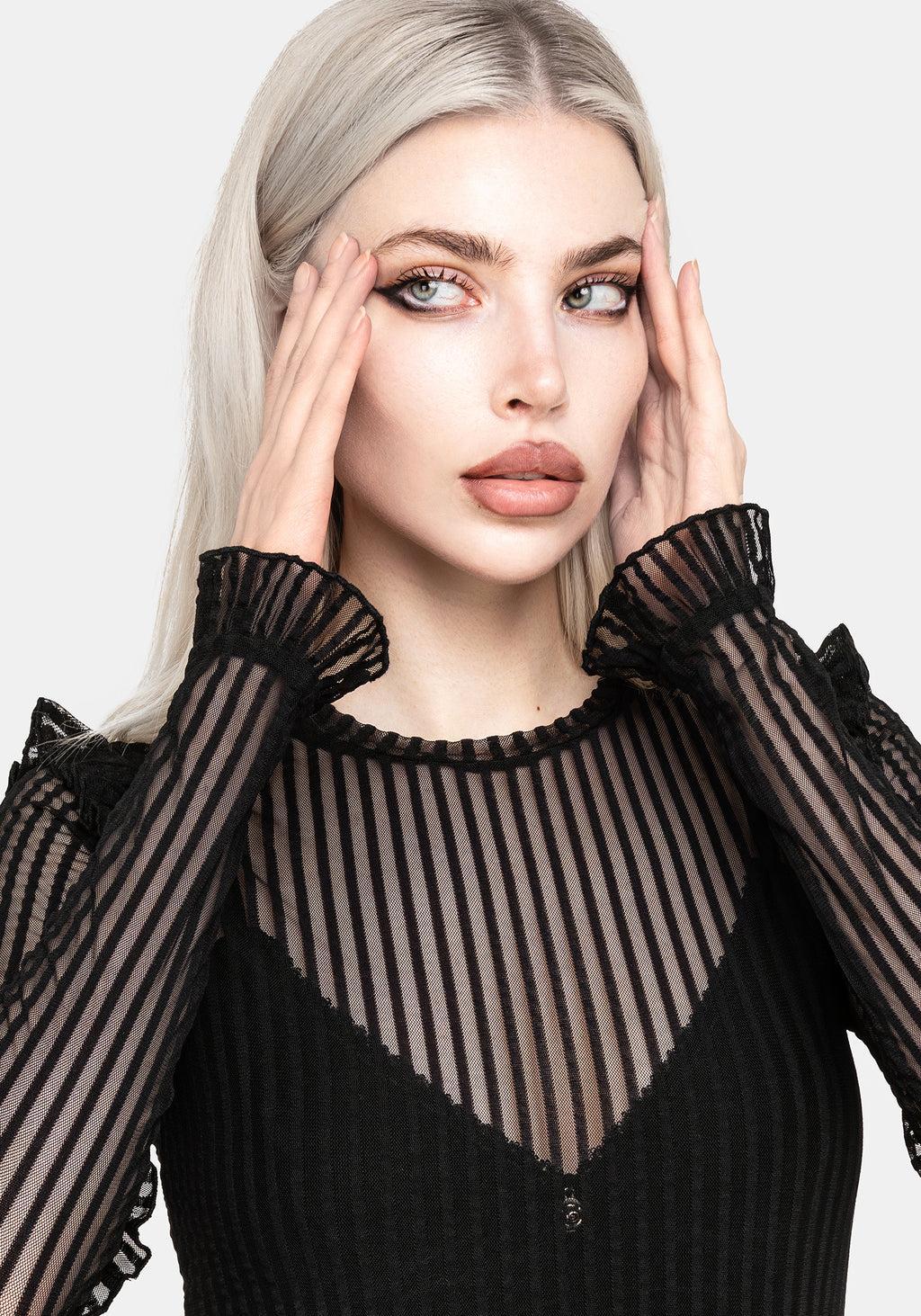 Mourning Ruffle Top Product Image