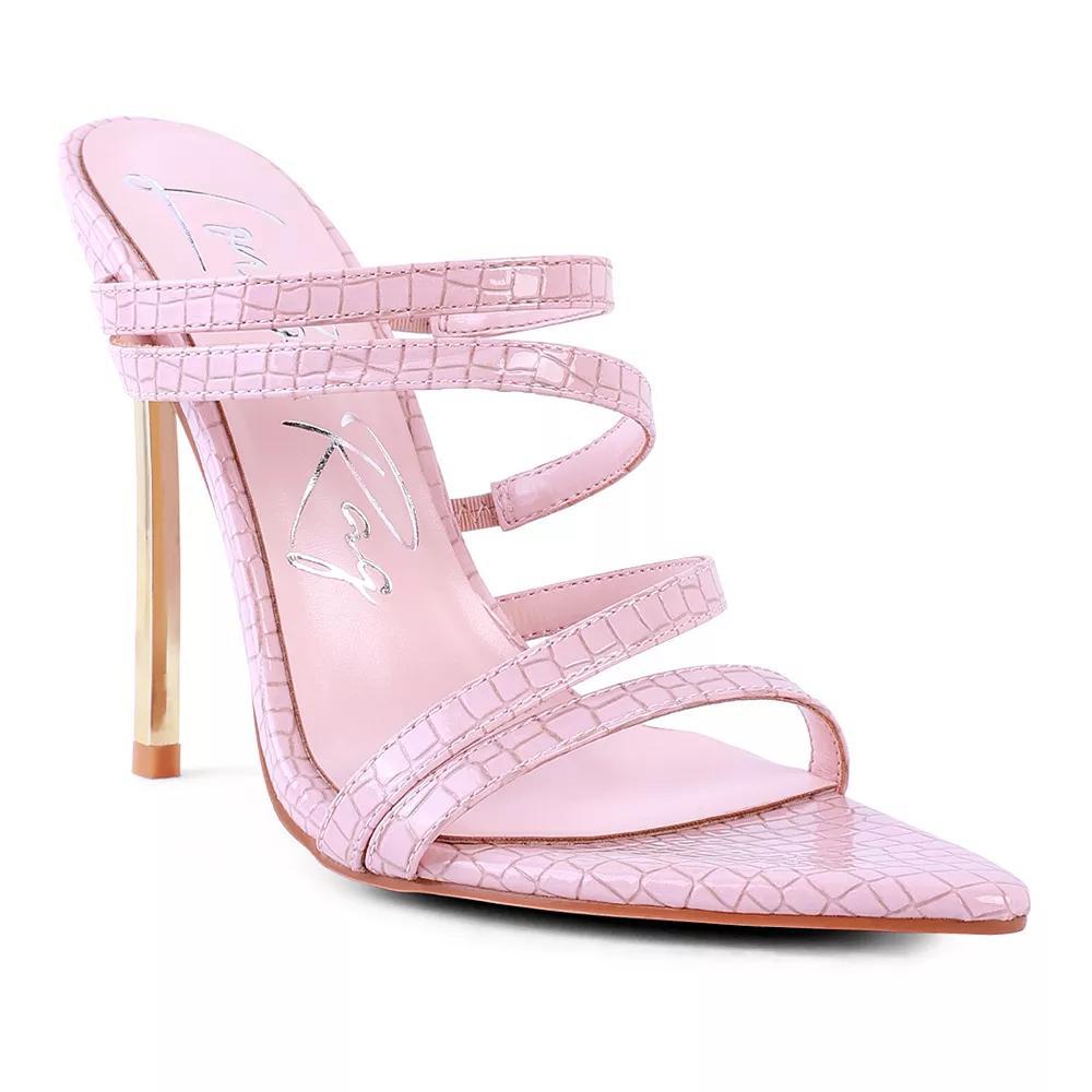 London Rag New Affair Metal Women's High Heeled Sandals, Size: 7, Pink Product Image