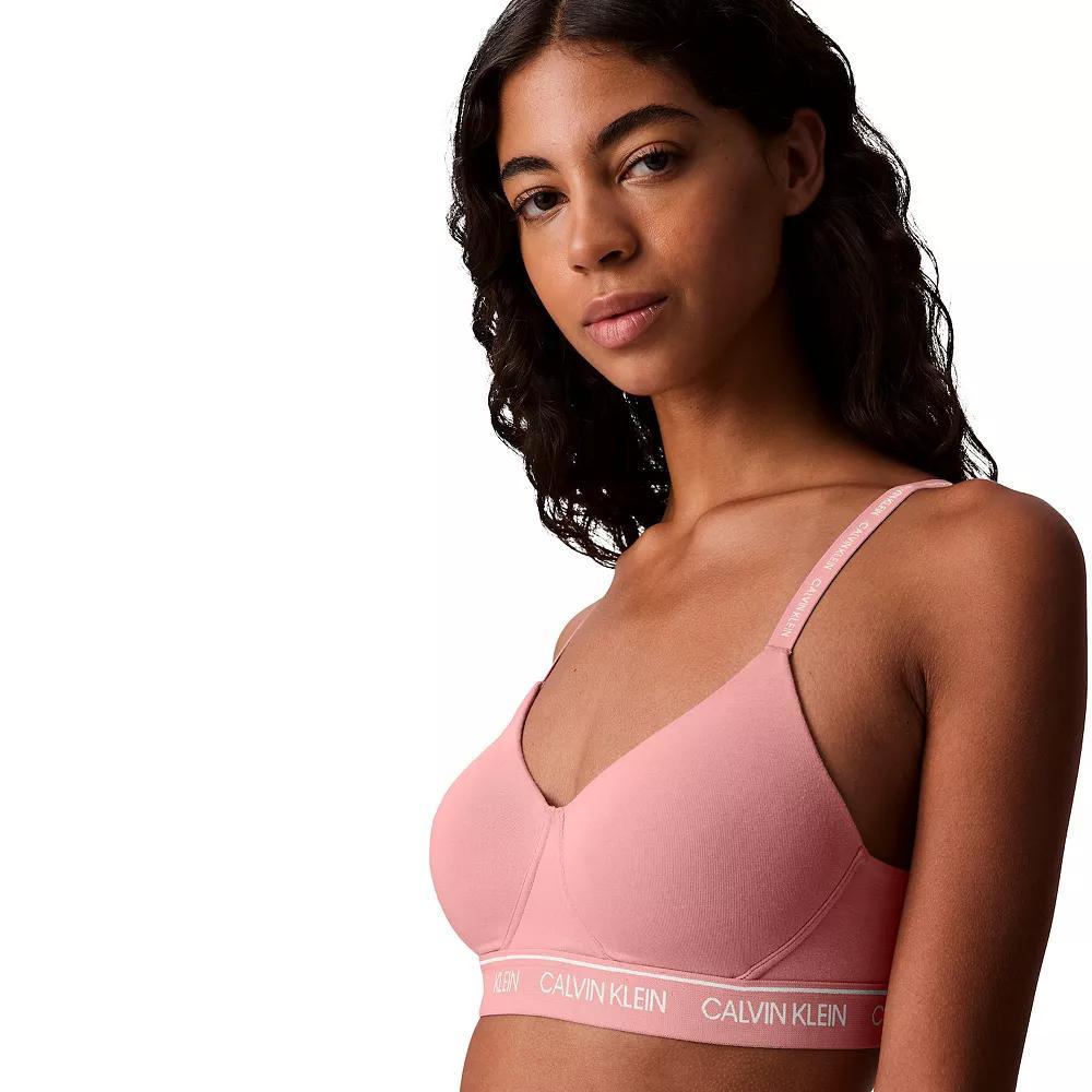 Women's Calvin Klein Archive Logo Lightly Lined Bralette QF6094, Size: Medium, Desert Brown Product Image