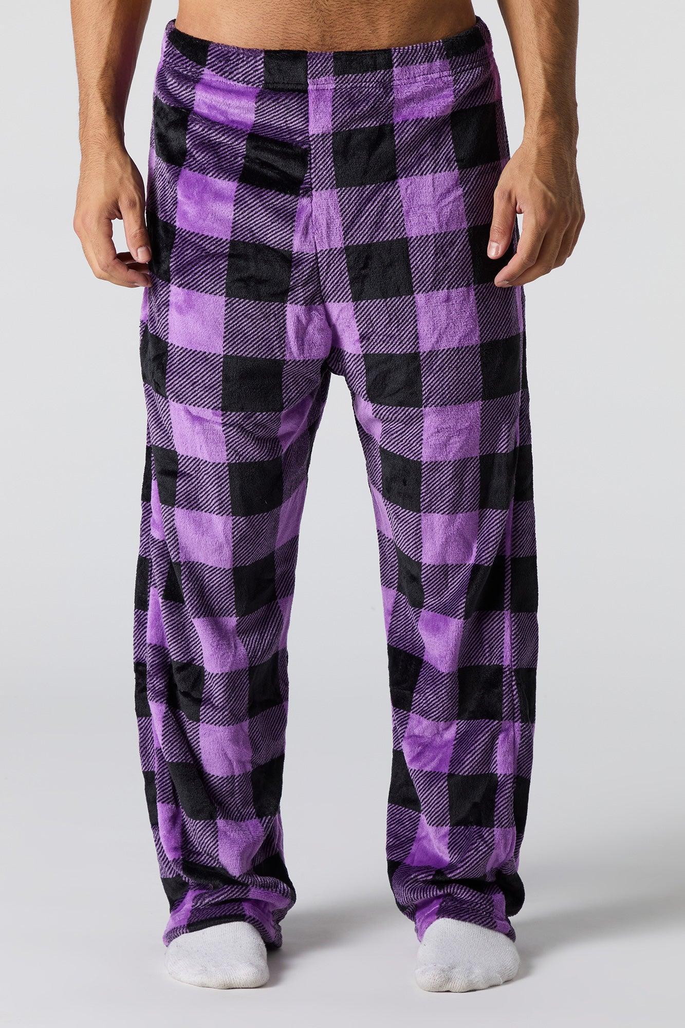Printed Plush Pajama Pant Male Product Image