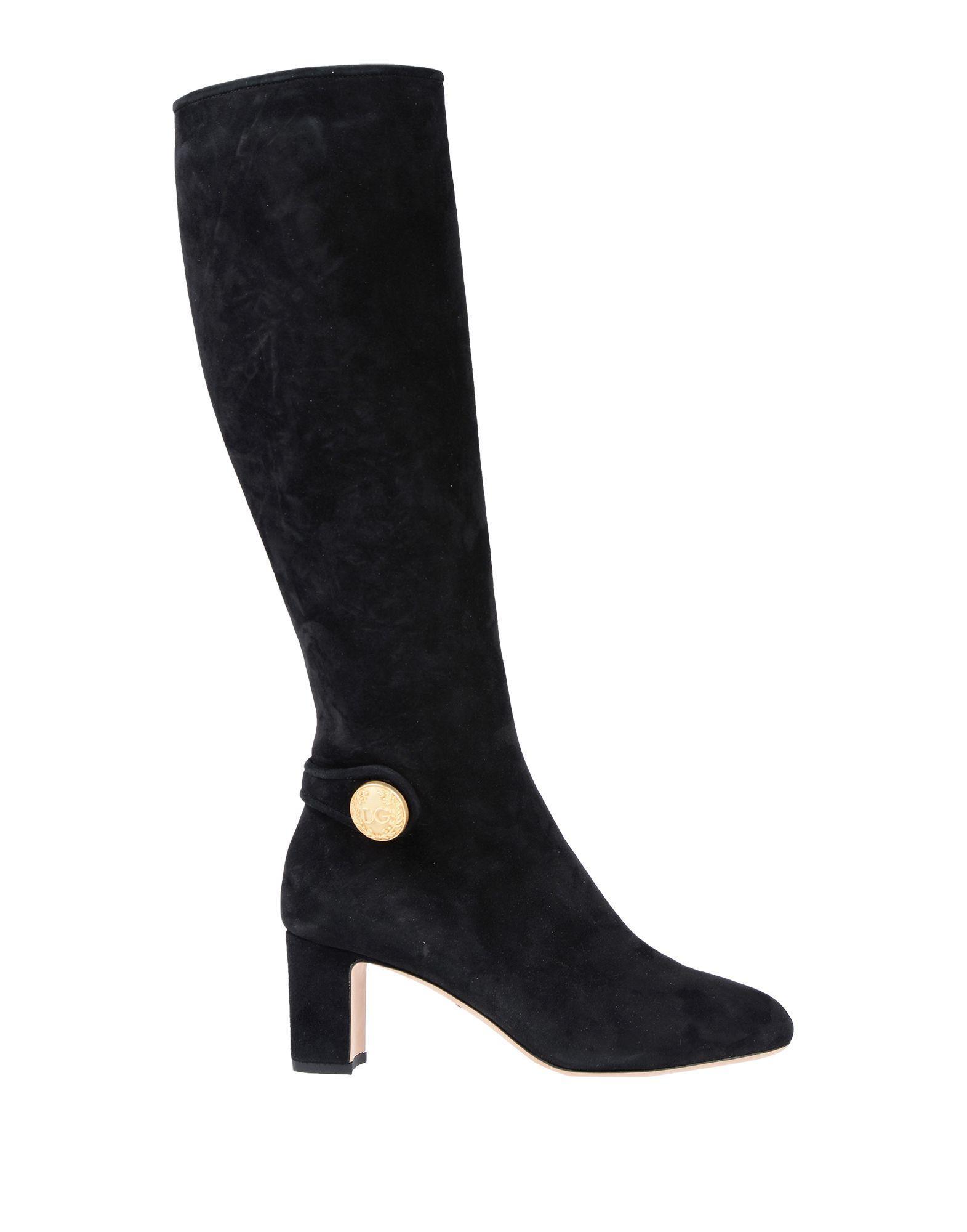 DOLCE & GABBANA Knee Boots In Black Product Image