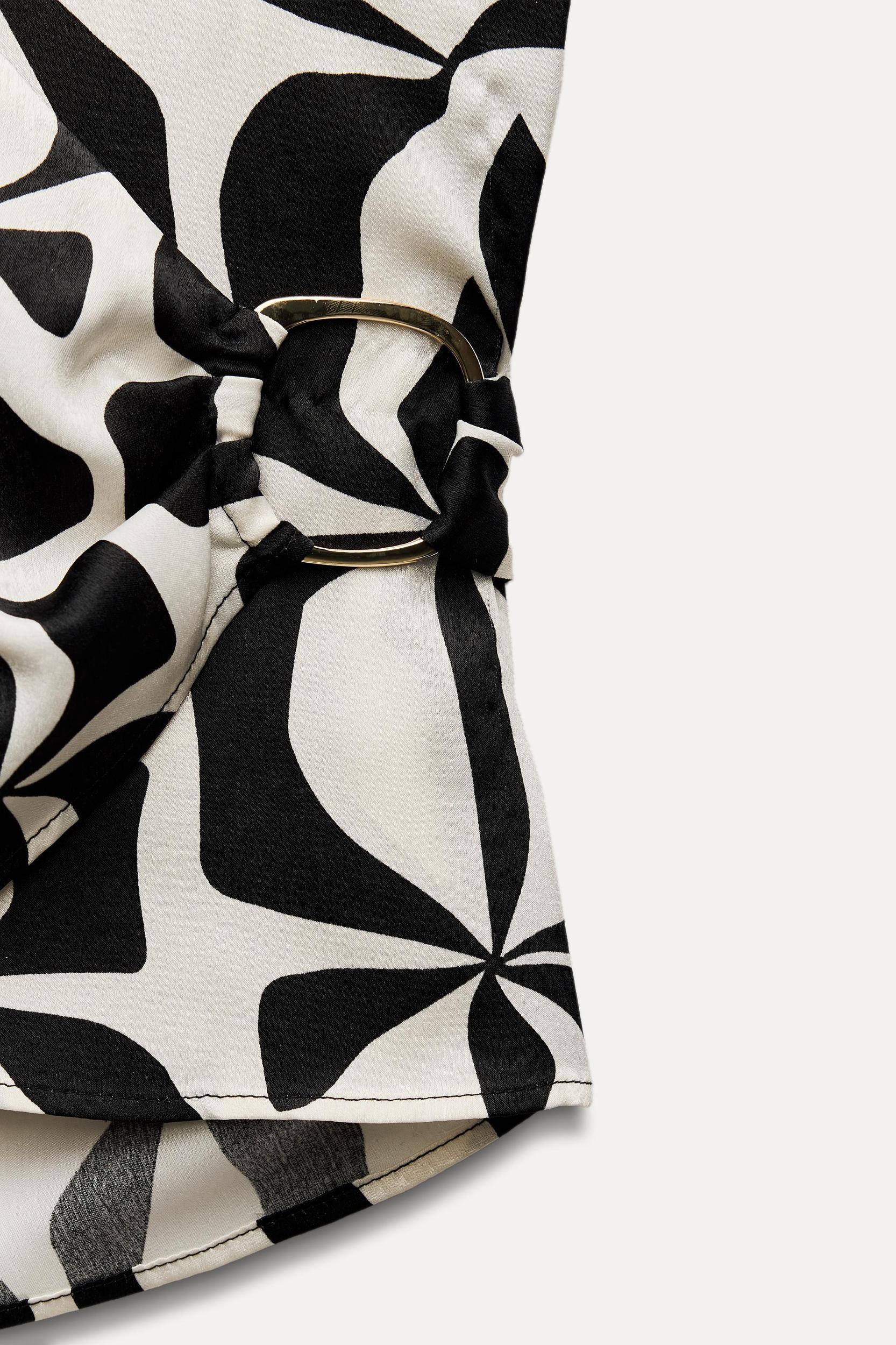 SATIN EFFECT PRINTED TOP Product Image