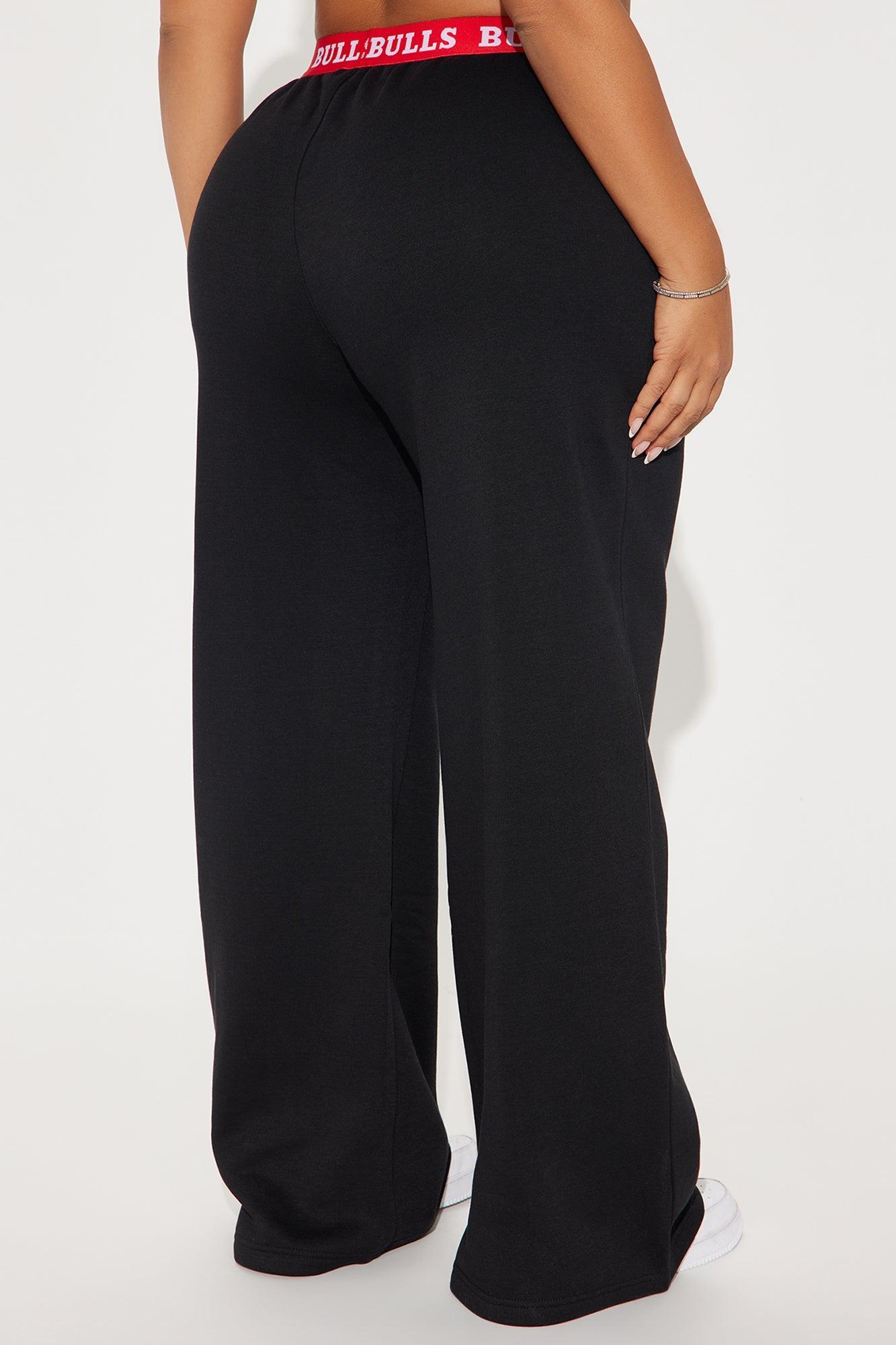 Bulls Free Throw Wide Leg Pant - Black Product Image