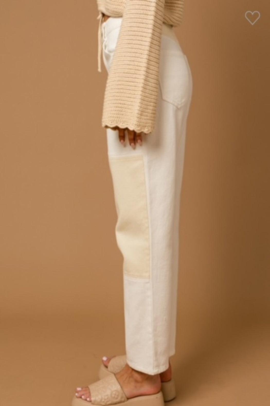 Colorblock Twill Pants Product Image
