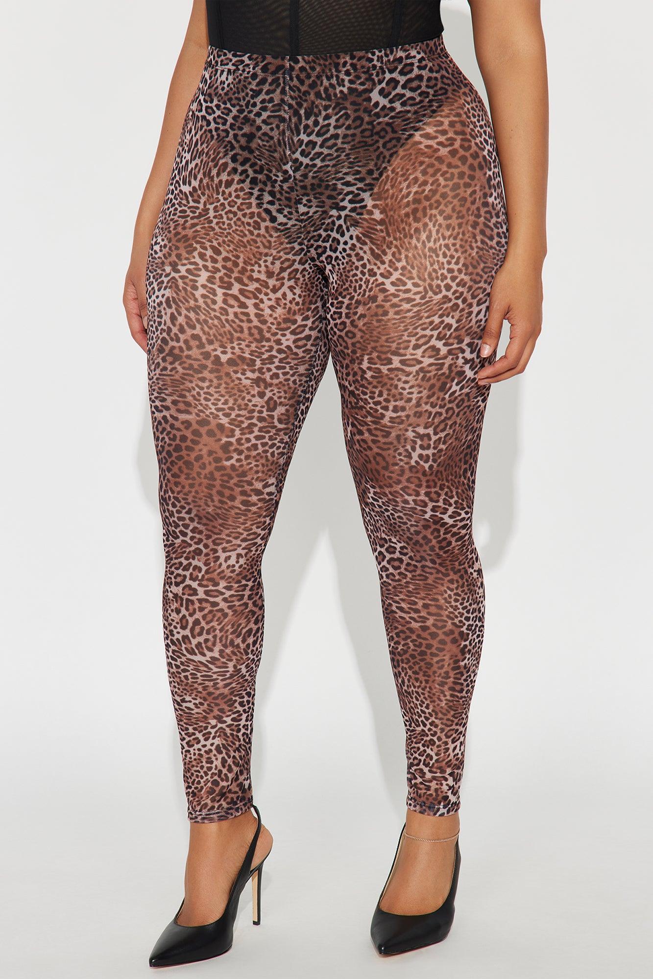 Amara Mesh Leopard Legging - Leopard Product Image