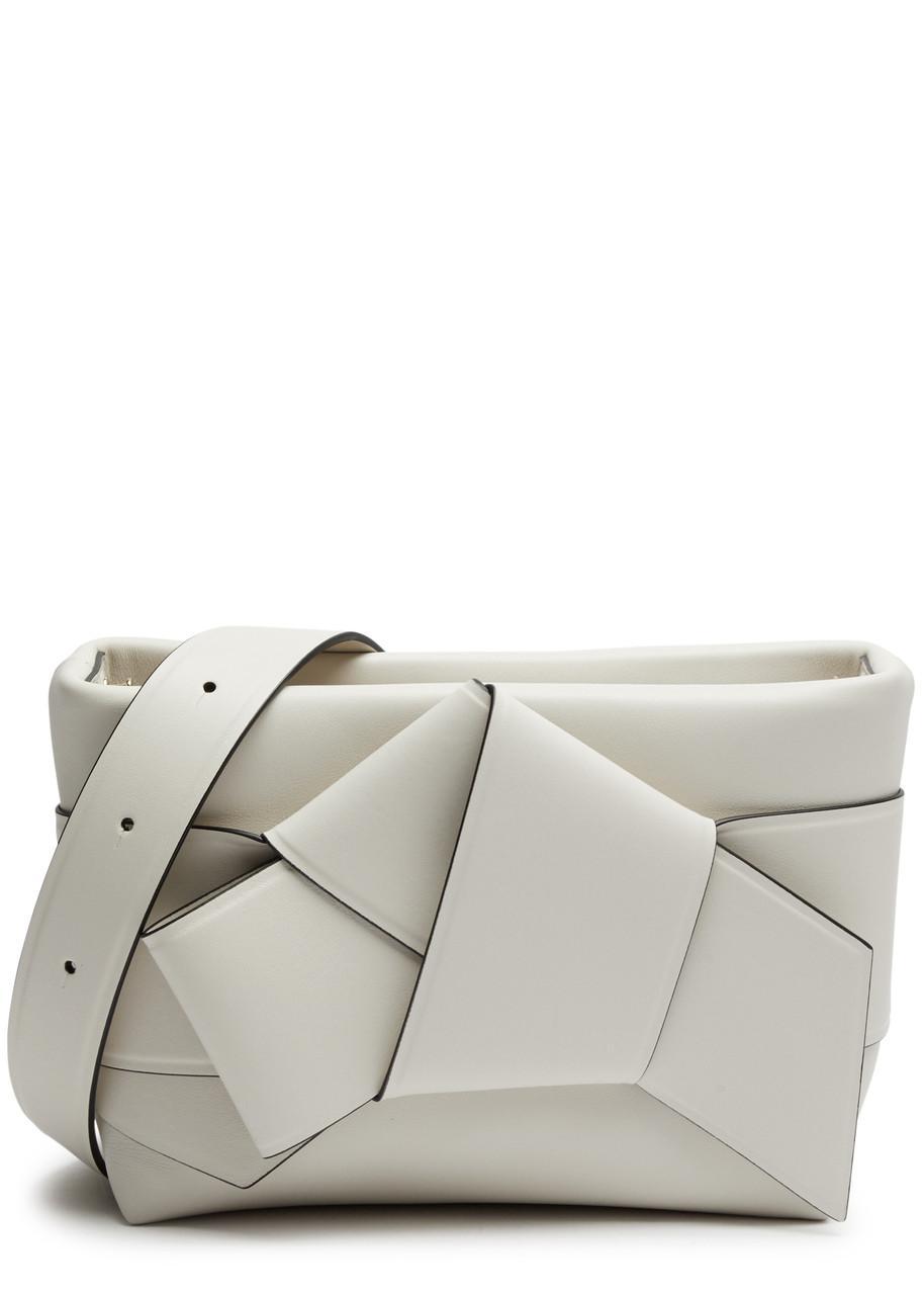 ACNE STUDIOS Musubi Leather Shoulder Bag In White Product Image