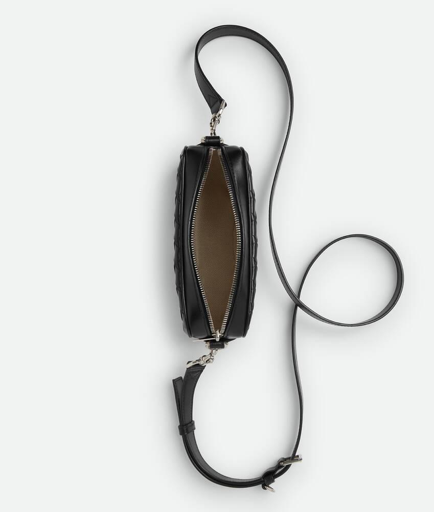 Men's Mini Intrecciato Camera Bag in Black Product Image