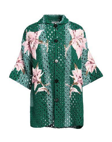 VALENTINO Garavani Woman Cardigan Green Size L Cotton, Viscose Product Image